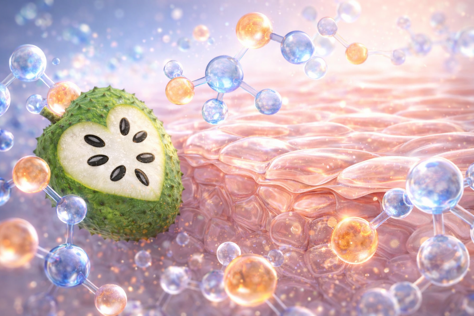 soursop helping skin on a molecule level 